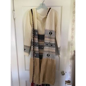 Bohemian print duster cardigan